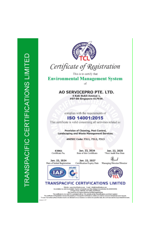 Transpacific Certifications Limited Environmental Management 1