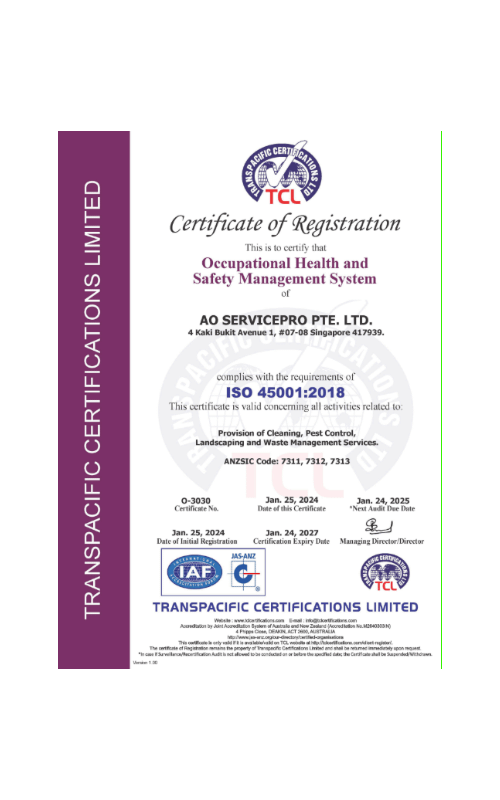 Transpacific Certifications Limited Occupational Health and Safety Management System 1